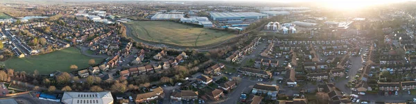 Vista Panorâmica Aérea Cidade Central Dunstable Bedfordshire Inglaterra — Fotografia de Stock