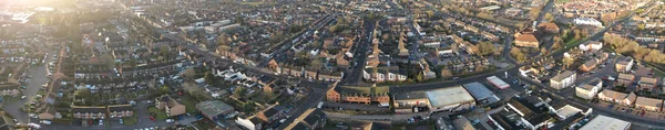 英格兰贝德福德郡敦布尔镇中部的空中全景 — 图库照片