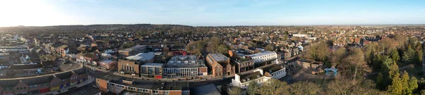 Bedfordshire Ngiltere Deki Merkez Dunstable Kasabasının Hava Panoramik Manzarası — Stok fotoğraf