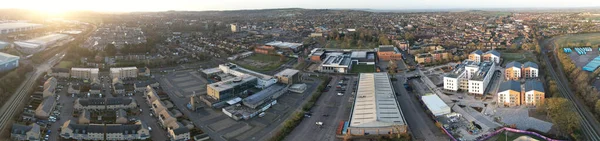 Aerial Panoramic View Central Dunstable Town Bedfordshire England — Stock fotografie