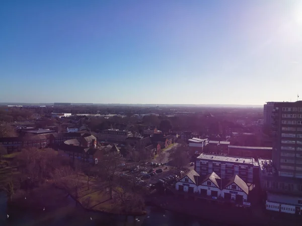 Güneşli Bir Günde Bedford Şehir Merkezi Nin Hava Manzarası — Stok fotoğraf