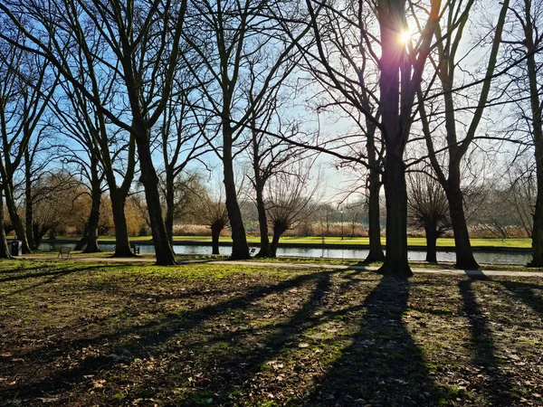 Schöne Aussicht Auf Den Öffentlichen Park Von Bedford — Stockfoto