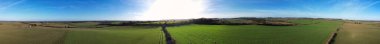 İngiliz Kırsalının Hava Panoramik Görünümü 