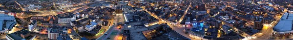 Vista Panorámica Ciudad Por Noche —  Fotos de Stock