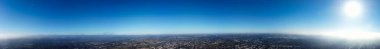 High Angle View of Blue Sky over Great Britain During Sunset