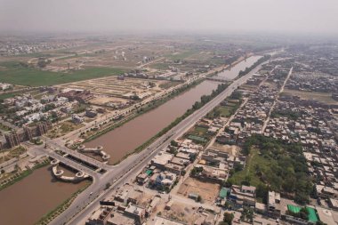 Aerial View of Gujranwala City of Punjab Pakistan