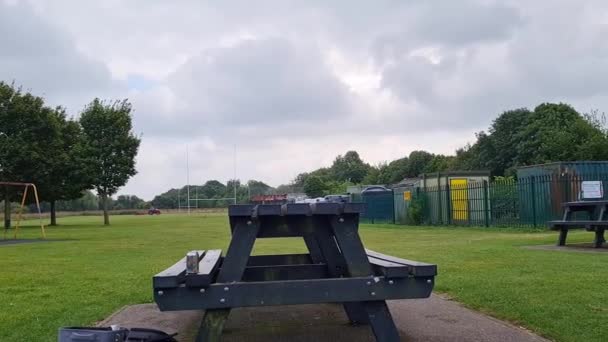 Беспилотник Летит Воздухе Британской Стране — стоковое видео