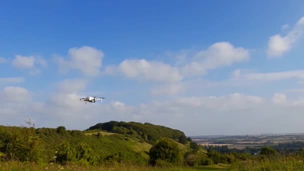 Drone Volando Aire British Countryside — Vídeos de Stock