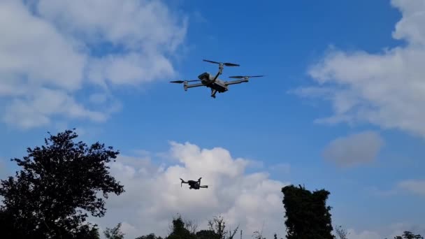 Drone Volando Aire British Countryside — Vídeos de Stock
