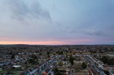 Beautiful Sunrise Sky over City