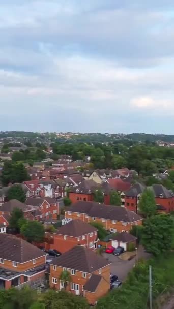 Filmagem High Angle Sobre Cidade Luton Inglaterra Reino Unido Imagens — Vídeo de Stock