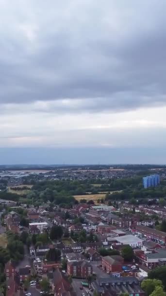 Πλάνα Υψηλής Γωνίας Πάνω Από Luton City Της Αγγλίας Ηνωμένο — Αρχείο Βίντεο