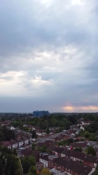 イギリス ルトン市の高角度映像 4K映像 — ストック動画