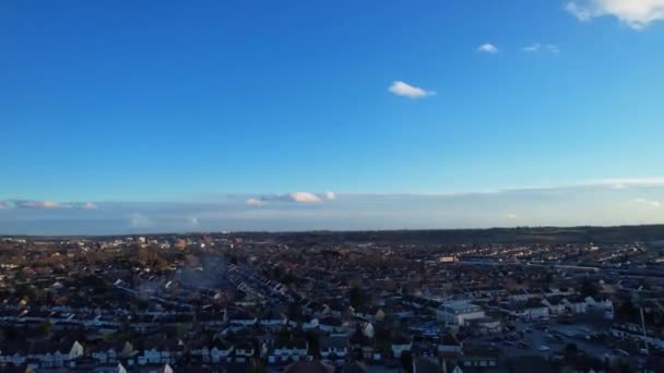 Images Aériennes Maisons Résidentielles Britanniques Dessus Ville — Video
