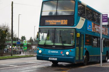 Bulutlu bir günde Luton şehrinin görüntüsü