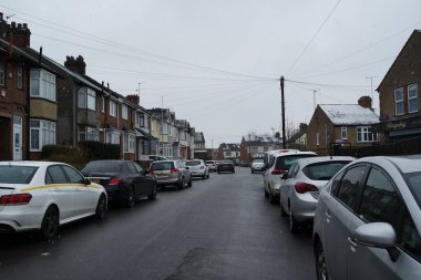 İngiltere 'de küçük cadde manzarası