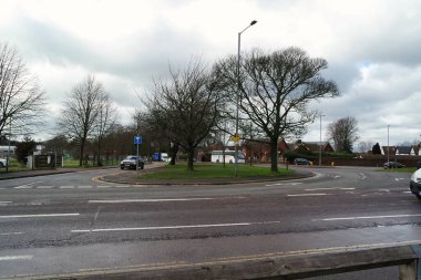 Luton Şehri Sokak Manzarası ve Süpermarketleri