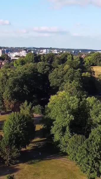 High Angle Footage Local Public Park Luton Town England — 비디오