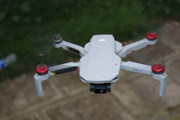 Drone Quadricottero Moderno Dispositivo Volante — Foto Stock