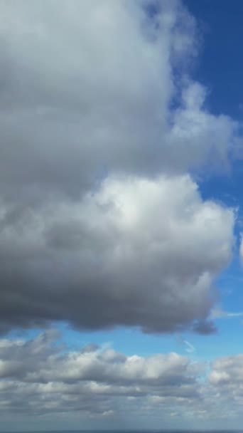 Fast Moving Clouds British City Time Lapse Beelden — Stockvideo