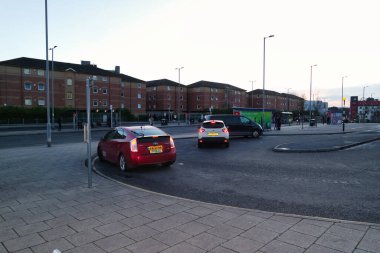İngiltere 'nin Luton Kasabası Şehir Merkezi ve Merkez Tren İstasyonu