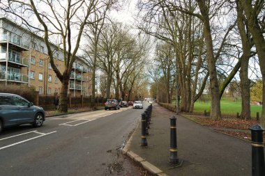 İngiltere Luton 'daki Wardown Müzesi Parkı ve Ağaçlarının Güzel Manzarası