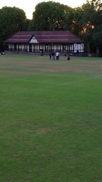 Ngiltere Ngiltere Luton Mart 2023 Şehir Parkında Futbol Oynayan Gençlerin — Stok video