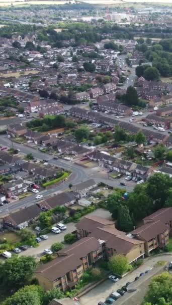 Luchtfoto Van Luton City Engeland — Stockvideo