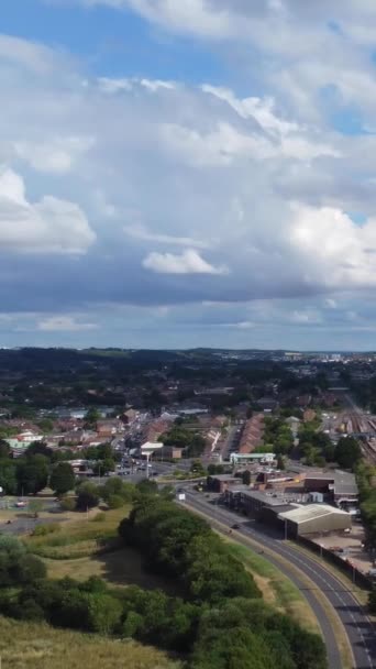 英国卢顿市的空中拍摄 — 图库视频影像