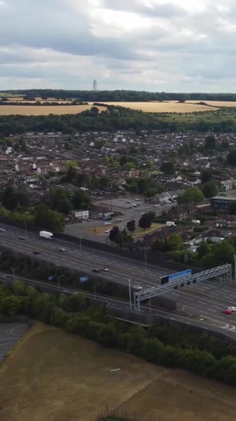 Flygbilder Från Luton City England — Stockvideo