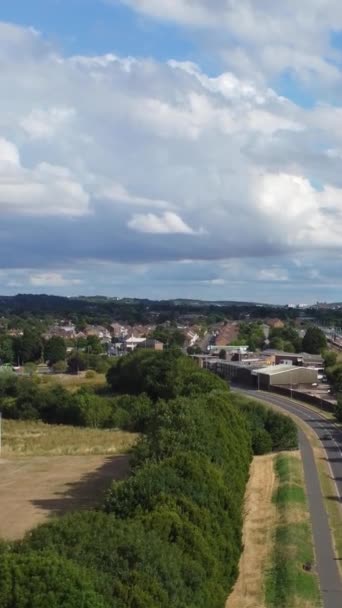 英国卢顿市的空中拍摄 — 图库视频影像