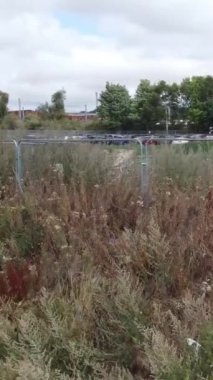 İngiltere 'nin Luton kasabasındaki tren istasyonunun hava görüntüsü.