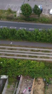 Aerial footage high angle Drone's View of Cityscape and Landscape of England Great Britain drone's footage