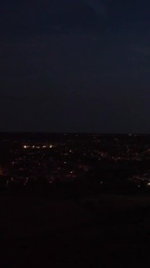 Drone 'un Şehir Manzarası ve İngiltere' nin Günbatımında Büyük Britanya Manzarası