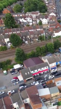 BİRLİK KINGDOM, İngiltere, LUTON - 30 HAZİRAN 2022: Luton City 'nin Yüksek Açı Görüntüsü