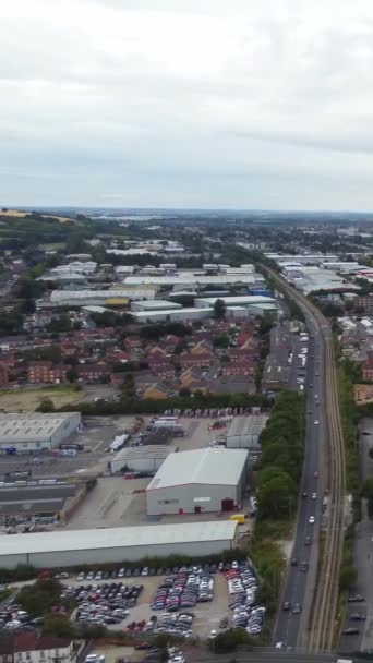 Vereinigtes Königreich England Luton Juli 2022 High Angle Footage Von — Stockvideo