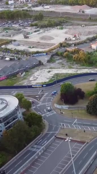 Hava Görüntüleri Yüksek Açılı Drone Şehir Manzarası Ngiltere Nin Manzarası — Stok video
