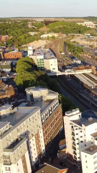Letecké Záběry Vysokým Úhlem Drone View Cityscape Landscape England Záběry — Stock video