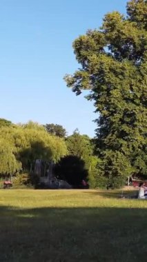 İngiltere, LUTON TOWN - 15 Temmuz 2022: Yüksek Açılı Wardown Halk Parkı. Luton Kasabası 'nda Parlak Güneşli Gün