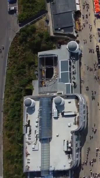 Bournemouth Sahili Ndeki Şehrin Hava Görüntüsü Yüksek Açı Drone Kamera — Stok video