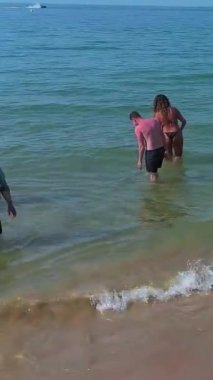 İngiltere 'nin Bournemouth Sahili Yüksek Açılı Hava Görüntüsü