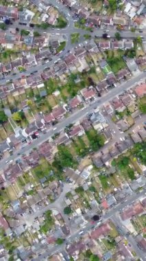 Aerial footage high angle Drone's View of Cityscape and Landscape of England Great Britain drone's footage