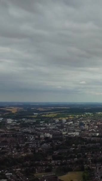 Filmati Aerei Alto Angolo Veduta Del Drone Cityscape Landscape England — Video Stock
