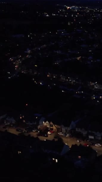 Imágenes Aéreas Casas Residenciales Británicas Sobre Ciudad — Vídeo de stock
