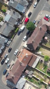 İngiltere 'nin Saint Area Luton Konutları ve Evleri' nin havadan görünüşü