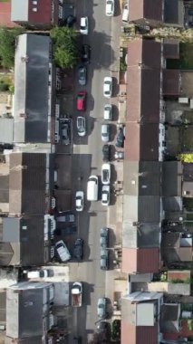 İngiltere 'nin Saint Area Luton Konutları ve Evleri' nin havadan görünüşü