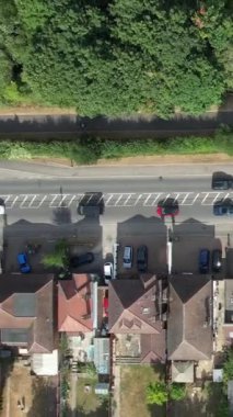 İngiltere 'nin Saint Area Luton Konutları ve Evleri' nin havadan görünüşü