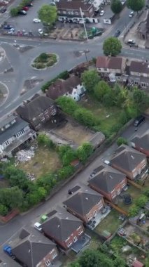 İngiltere 'nin Saint Area Luton Konutları ve Evleri' nin havadan görünüşü