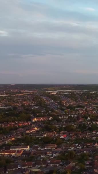 High Angle Footage Luton City England Metraje Fue Capturado Durante — Vídeos de Stock