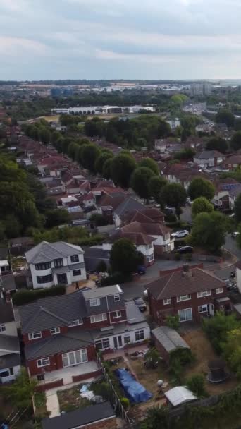Filmaufnahmen Von Luton City Bei Bewölktem Sonnenuntergang England Großbritannien — Stockvideo